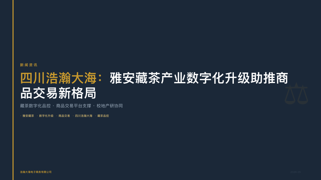 四川浩瀚大海：雅安藏茶产业数字化升级助推商品交易新格局
