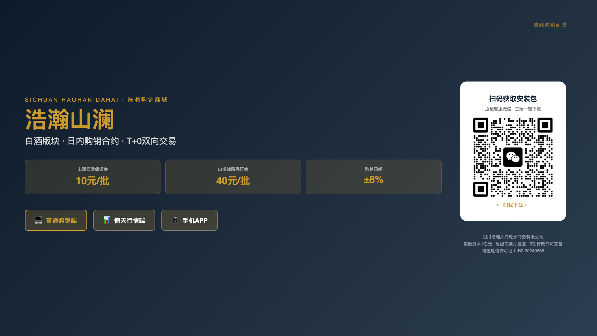 浩瀚山澜白酒版块海报